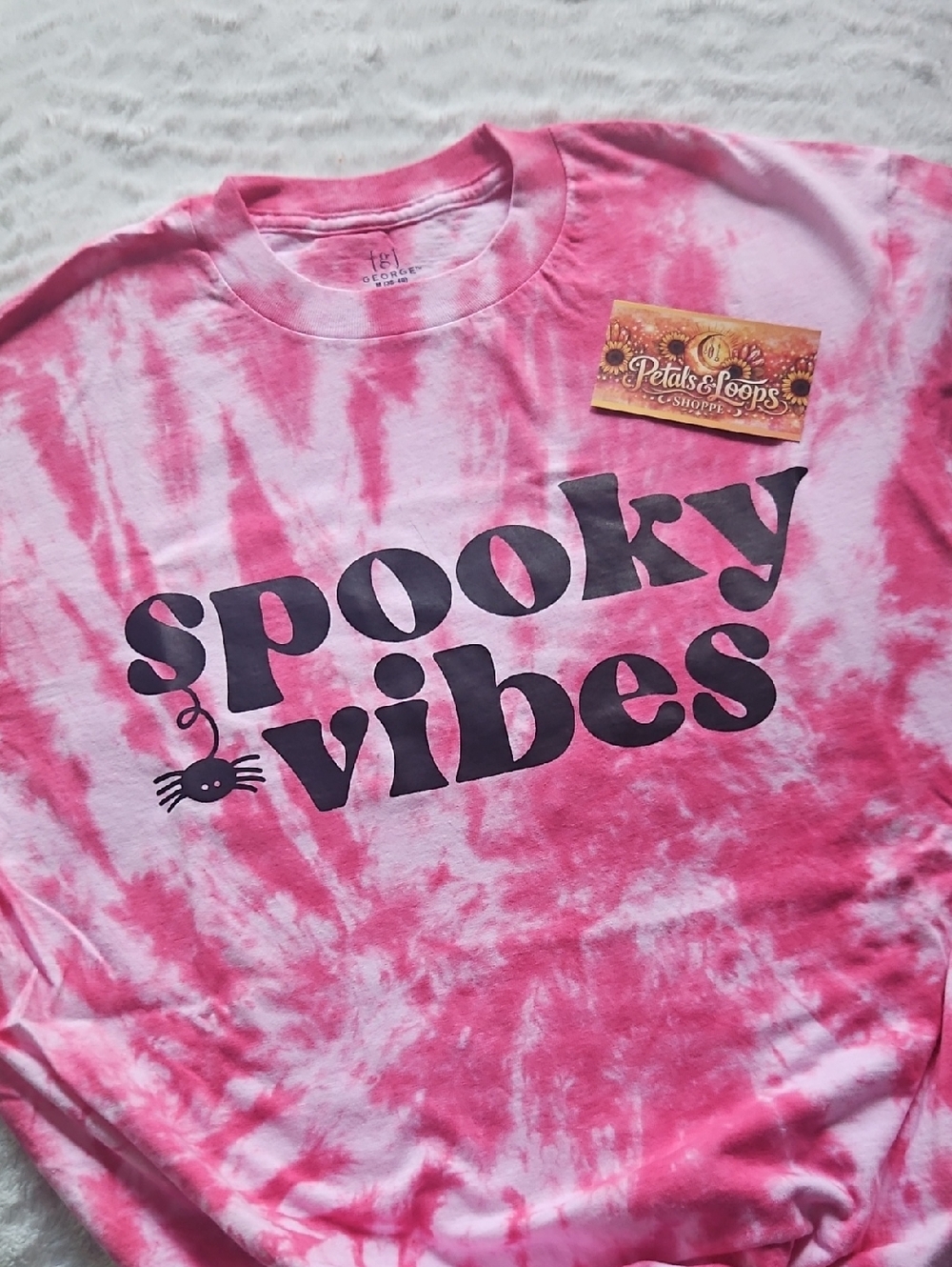Spooky Vibes Pink Tie-Dye Tee